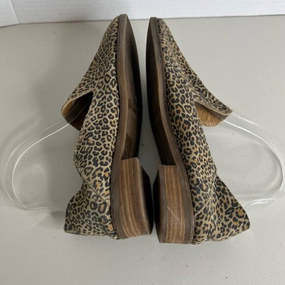 Lucky Brand Leopard Print Size 7.5 Cahill Loafer Mule Convertible Suede - Picture 8 of 10